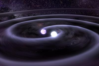 Space-warping white dwarfs produce gravitational waves Space-warping white dwarfs produce gravitational waves