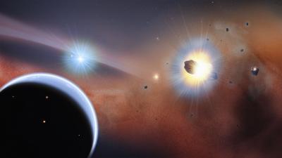 Crashing comets explain surprise gas clump around young star Crashing comets explain surprise gas clump around young star