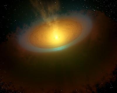 Nearby planet-forming disk holds water for thousands of oceans Nearby planet-forming disk holds water for thousands of oceans