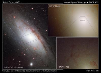 Rare ultra-blue stars found in neighboring galaxy's hub Rare ultra-blue stars found in neighboring galaxy's hub
