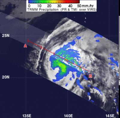 NASA's TRMM satellite sees some heavy rainfall in Typhoon Sanvu NASA's TRMM satellite sees some heavy rainfall in Typhoon Sanvu