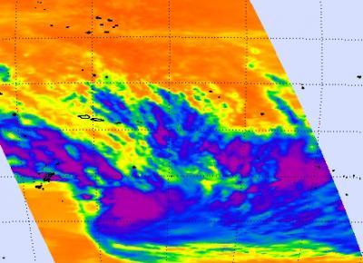 NASA's Aqua satellite sees small new tropical storm near Tonga