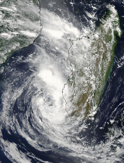 NASA sees Cyclone Giovanna enter the Mozambique Channel