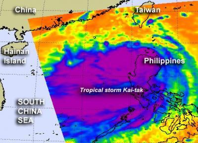 NASA sees large Tropical Storm Kai-tak headed for a landfall near Hong Kong NASA sees large Tropical Storm Kai-tak headed for a landfall near Hong Kong